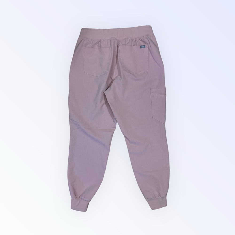 FIGS V-Neck Scrub Set Top & Jogger Pants PINK SAND - Picture 8 of 13